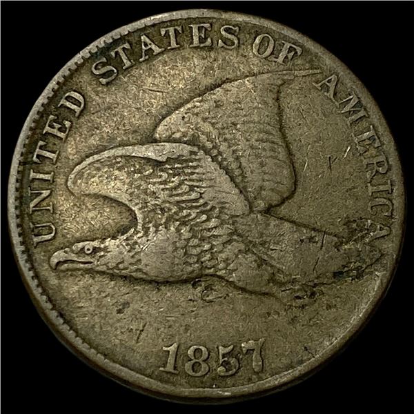 1857 Flying Eagle Cent ABOUT UNCIRCULATED