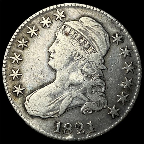 1821 Capped Bust Half Dollar LIGHTLY  CIRCULATED