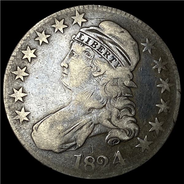 1824 Capped Bust Half Dollar LIGHTLY  CIRCULATED