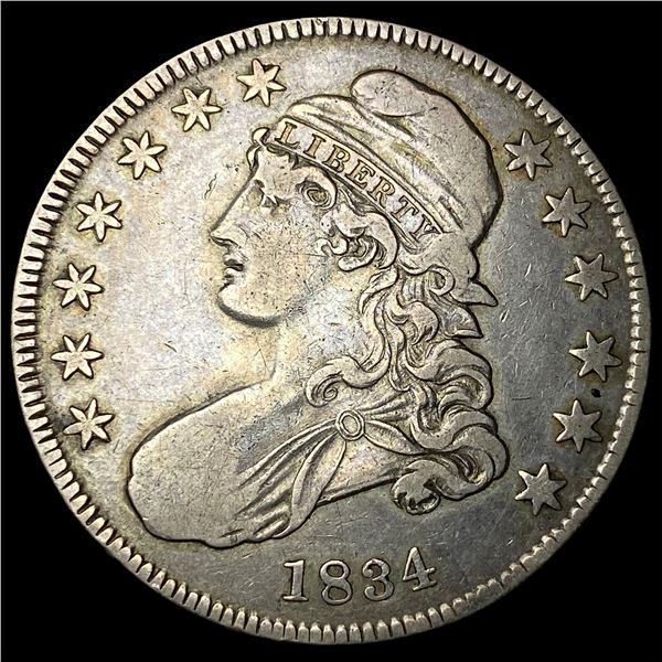 1834 Capped Bust Half Dollar NEARLY  UNCIRCULATED