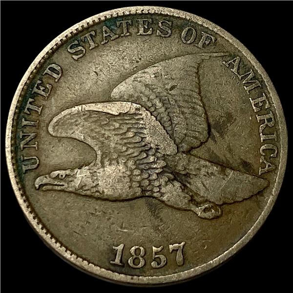 1857 Flying Eagle Cent ABOUT UNCIRCULATED