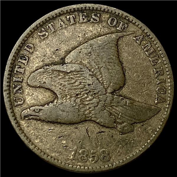 1858 Flying Eagle Cent ABOUT UNCIRCULATED