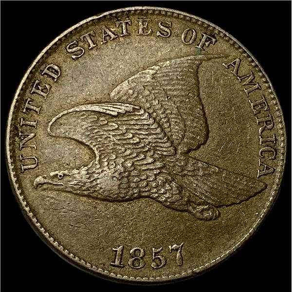 1857 Copper-Nickel Flying Eagle Cent CLOSELY UNCIRCULATED