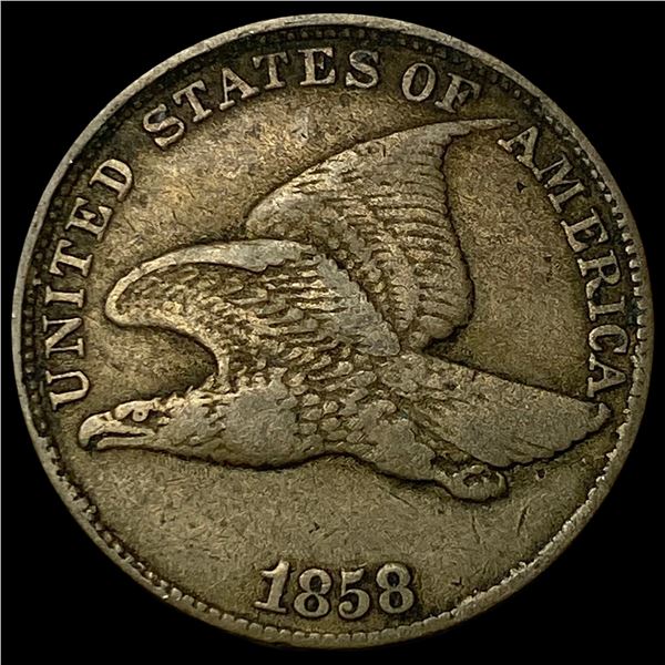 1858 Flying Eagle Cent ABOUT UNCIRCULATED