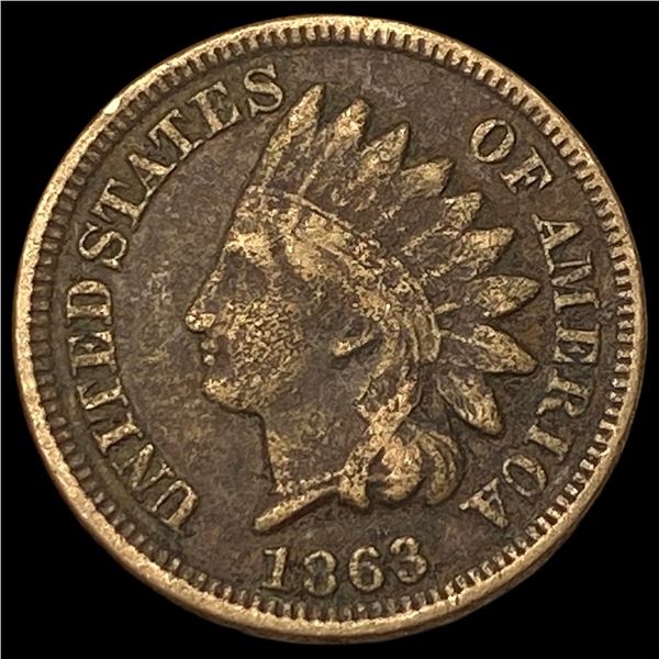 1863 Indian Head Cent NEARLY UNCIRCULATED