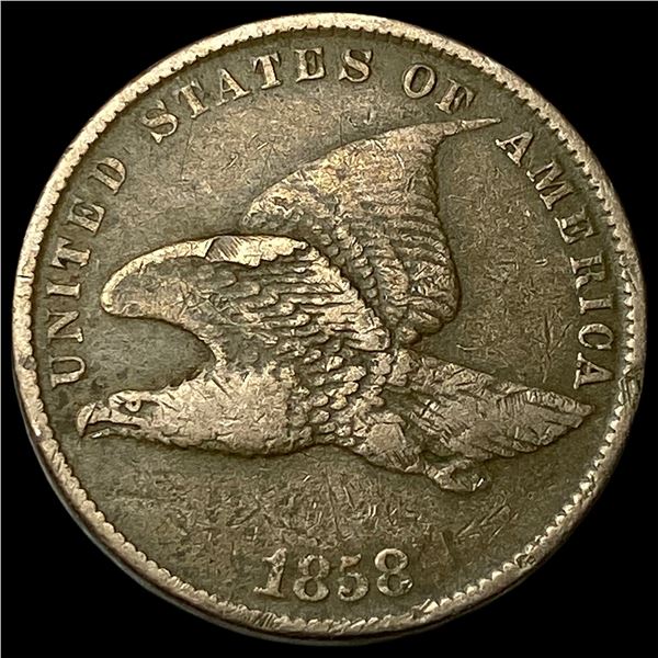1858 Flying Eagle Cent ABOUT UNCIRCULATED