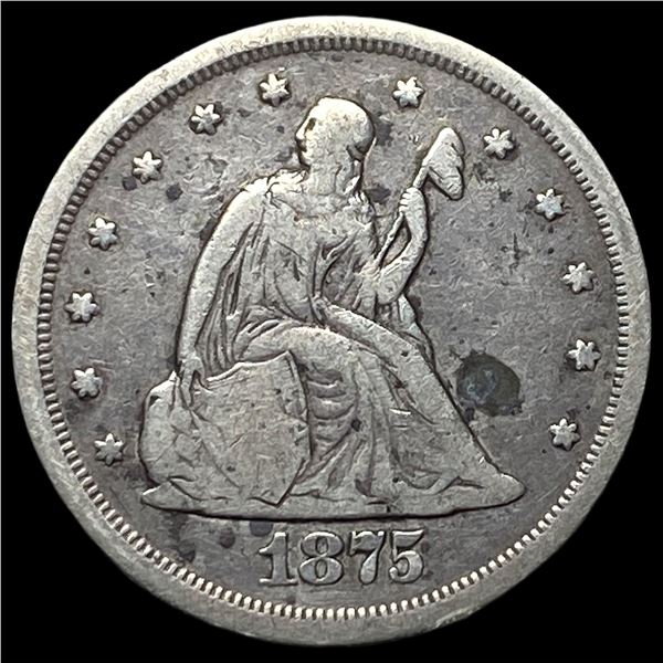 1875-S Silver Twenty Cents LIGHTLY CIRCULATED