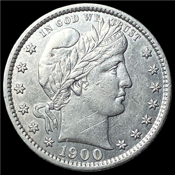 1900-S Silver Barber Quarter CHOICE AU