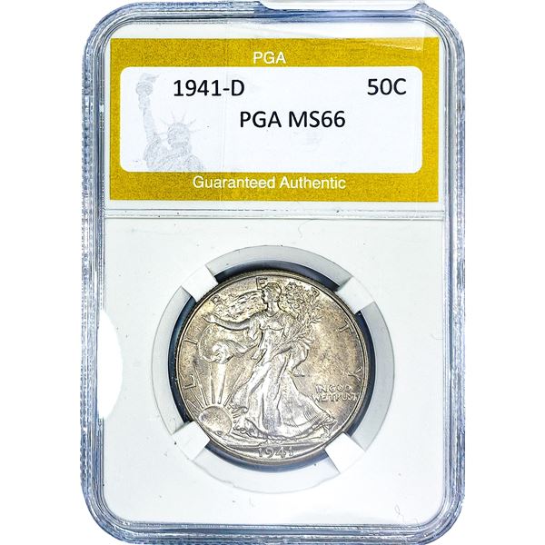 1941-D Walking Liberty Half Dollar PGA MS66