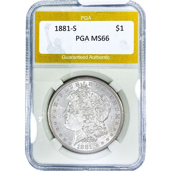1881-S Morgan Silver Dollar PGA MS66