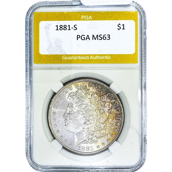 1881-S Morgan Silver Dollar PGA MS63