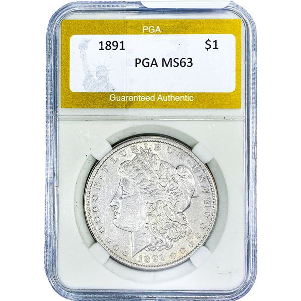 1891 Morgan Silver Dollar PGA MS63