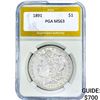 Image 1 : 1891 Morgan Silver Dollar PGA MS63