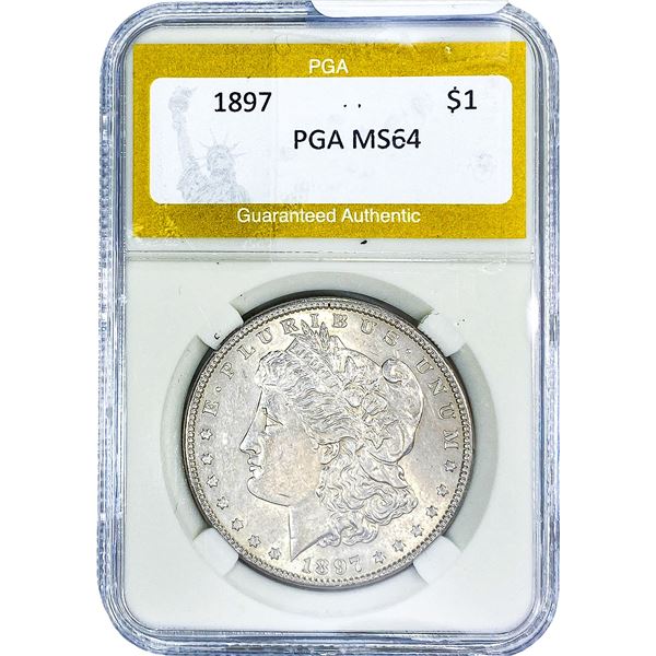 1897 Morgan Silver Dollar PGA MS64