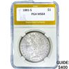 Image 1 : 1881-S Morgan Silver Dollar PGA MS64