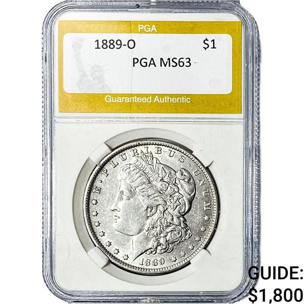 1889-O Morgan Silver Dollar PGA MS63