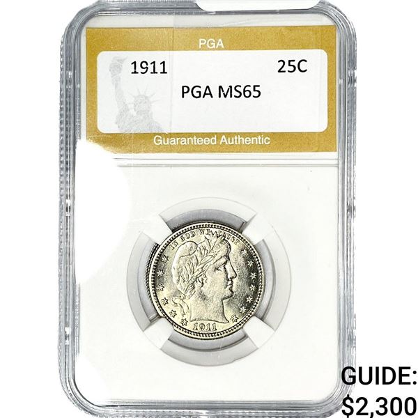 1911 Barber Quarter PGA MS65