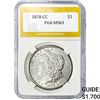 Image 1 : 1878-CC Morgan Silver Dollar PGA MS63