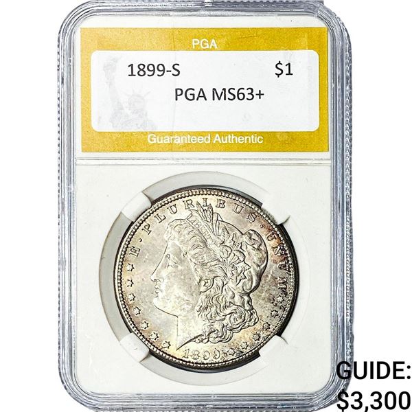 1899-S Morgan Silver Dollar PGA MS63+