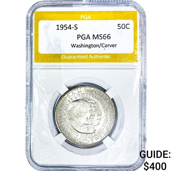 1954-S Washington Carver Half Dollar PGA MS66