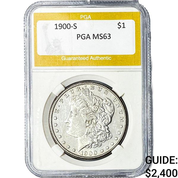 1900-S Morgan Silver Dollar PGA MS63