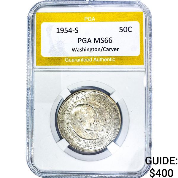 1954-S Washington Carver Half Dollar PGA MS66