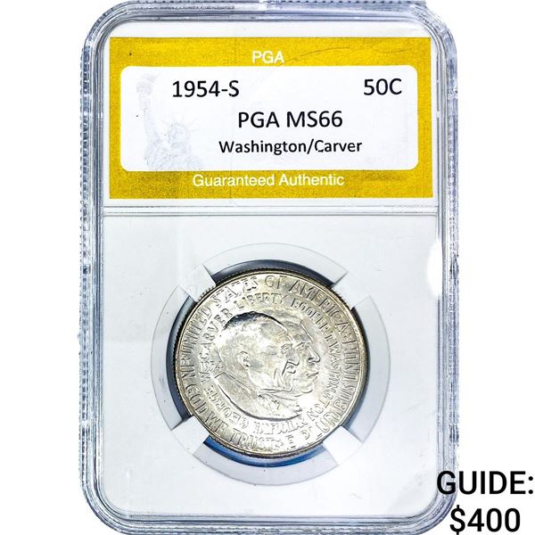 1954-S Washington Carver Half Dollar PGA MS66