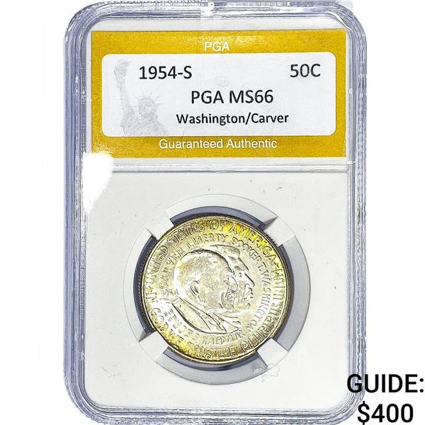 1954-S Washington Carver Half Dollar PGA MS66
