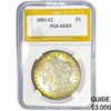Image 1 : 1891-CC Morgan Silver Dollar PGA MS63