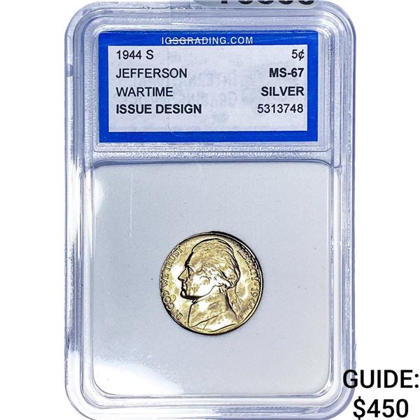 1944-S Jefferson Nickel IGS MS67