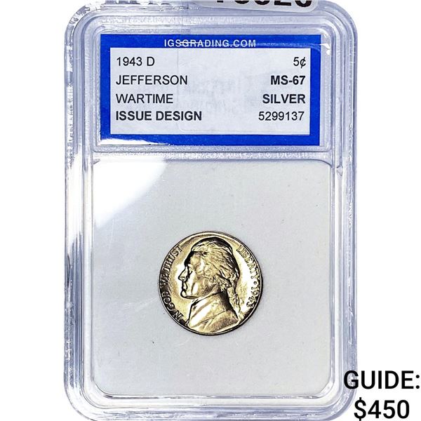 1943-D Jefferson Nickel IGS MS67