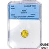 Image 1 : 1849 Cal Gold Token Round Indian-Bear NNC MS66