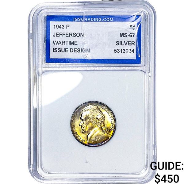 1943-P Jefferson Nickel IGS MS67