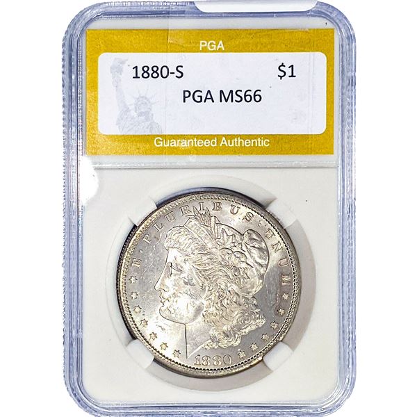 1880-S Morgan Silver Dollar PGA MS66