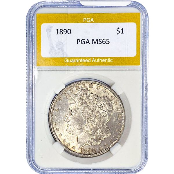 1890 Morgan Silver Dollar PGA MS65
