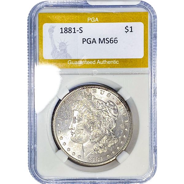 1881-S Morgan Silver Dollar PGA MS66