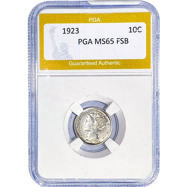 1923 Mercury Silver Dime PGA MS65 FSB