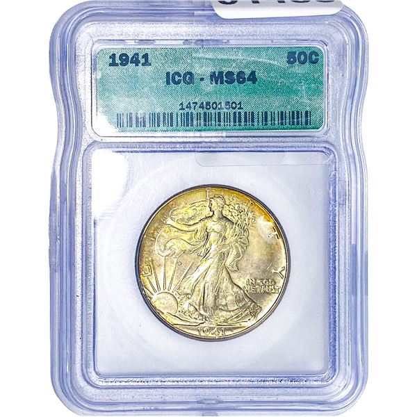 1941 Walking Liberty Half Dollar ICG MS64