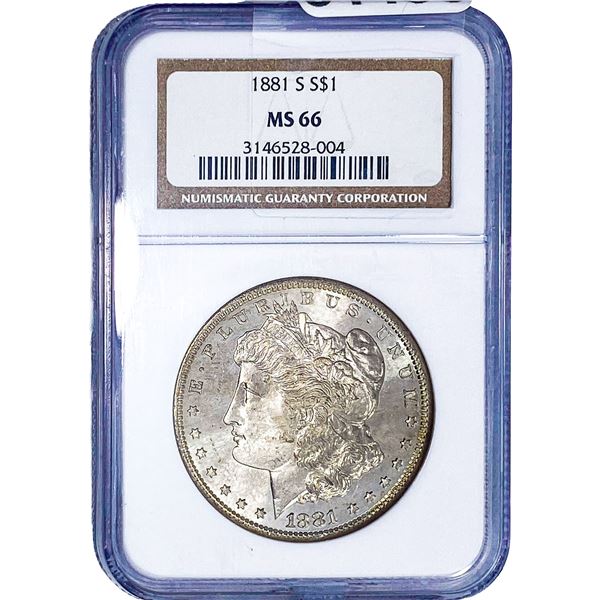 1881-S Morgan Silver Dollar NGC MS66