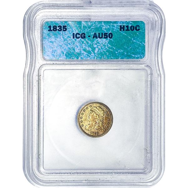 1835 Capped Bust Dime ICG AU50