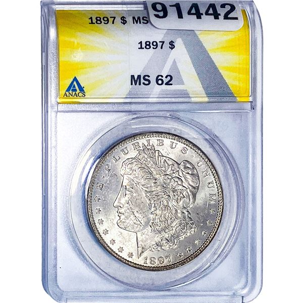 1897 Morgan Silver Dollar ANACS MS62