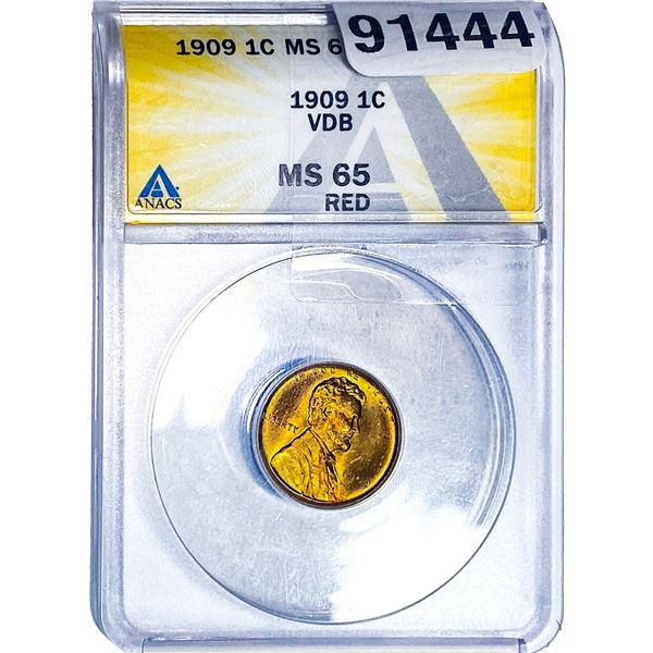 1909 Wheat Cent ANACS MS65