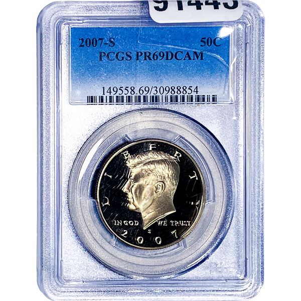 2007-S Kennedy Half Dollar PCGS PR69 DCAM