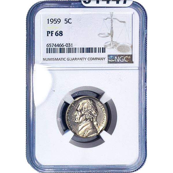 1959 Jefferson Nickel NGC PF68