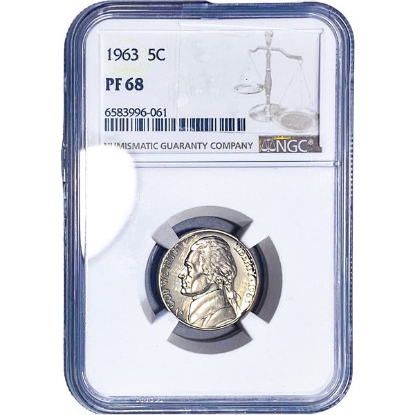 1963 Jefferson Nickel NGC PF68