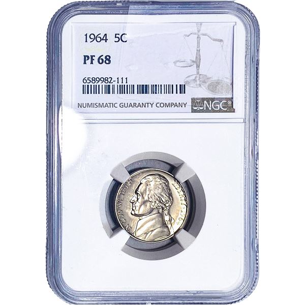 1964 Jefferson Nickel NGC PF68
