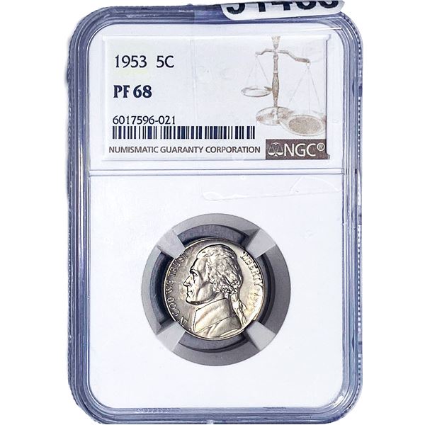 1953 Jefferson Nickel NGC PF68