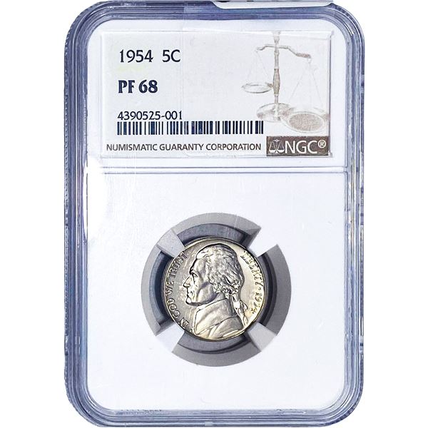 1954 Jefferson Nickel NGC PF68