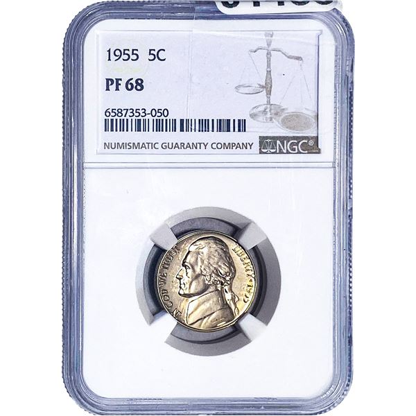 1955 Jefferson Nickel NGC PF68
