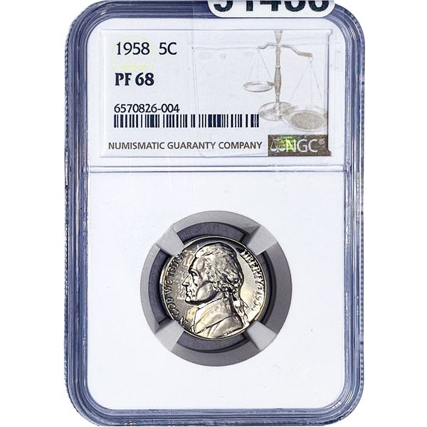 1958 Jefferson Nickel NGC PF68
